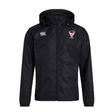 The Superior Rugby Club Vaposhield Full Zip Rain Jacket by EMB Canterbury features the club logo, Canterbury branding, and VapoShield water-resistant technology for enhanced protection.