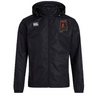 An Aging Alabama Rugby Players Club Vaposhield Full Zip Rain Jacket by Canterbury featuring a logo on the chest with an outline of Alabama and a figure with a hockey stick.