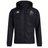 The Birmingham Iron Women’s Football Club Vaposhield Full Zip Rain Jacket by EMB Canterbury is a black hooded zip-up featuring the Canterbury logo on the right chest, team logo on the left, and VapoShield technology for water resistance.