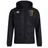 The Spartan Youth Rugby Club Vaposhield Full Zip Rain Jacket by EMB Canterbury features VapoShield tech, a front zipper, a white "Canterbury" logo on the right chest, and a yellow "SPARTAN" emblem on the left chest.