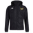 Black Mother Lode Club Vaposhield Full Zip Rain Jacket by Canterbury with a hood, full-length zipper, and club logo on the chest, featuring water-resistant VapoShield technology.