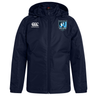 Navy blue Vaposhield Stadium Jacket by EMB Canterbury, designed for the Minneapolis Mayhem Rugby Club, featuring padded insulation for comfort. The water-repellent jacket displays the “Canterbury” logo on the right chest and the “Minneapolis Mayhem Rugby Club” crest on the left chest, offering both style and performance.