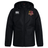 Godzilla Rugby Football Club Club Vaposhield Stadium Jacket by EMB Canterbury: black, water-repellent hooded jacket with front zipper, padded insulation for extra warmth, Canterbury logo on the right chest, and Godzilla RFC crest on the left chest.