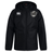 Black Canterbury ICRON Club Vaposhield Stadium Jacket with a white brand logo on the right chest and an ICRON emblem on the left chest.