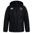 The Birmingham Iron Women's Football Club Vaposhield Stadium Jacket by Canterbury features padded insulation, a front zipper, EMB Canterbury branding, and is water repellent for superior comfort in any weather.