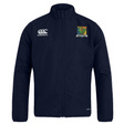 Navy blue, water-repellent Takoma Touch Rugby Club Track Jacket by Canterbury featuring a logo and rugby club crest on the chest.