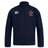 SF CDME Rugby Club Track Jacket by Canterbury in navy blue, made from lightweight material with a front zipper, featuring the EMB Canterbury and Come Rugby logos on the chest.
