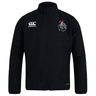 The Birmingham Iron Women's Football Club Track Jacket by EMB Canterbury is a lightweight black jacket with "Canterbury" and "IRON" logos on the chest, shown against a white background.