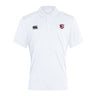 The Marysville Rhinos Waimak Polo by EMB Canterbury combines cotton and polyester, with a small logo on the left chest and the Canterbury emblem on the right.