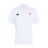 The EMB Canterbury Superior Rugby Club Club Dry Polo is a white short-sleeve polo with Vapodri technology, featuring the Canterbury logo on the right chest and a red and white sports team logo on the left chest.