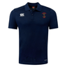 A navy Rhode Island Rugby Club Canterbury Club Polo shirt with an embroidered crest.