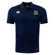 Navy blue short-sleeved Takoma Touch Rugby Club Dry Polo by Canterbury with a rugby club crest on the left chest and a logo on the right chest.