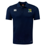 Navy blue short-sleeved Takoma Touch Rugby Club Dry Polo by Canterbury with a rugby club crest on the left chest and a logo on the right chest.