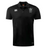 Black short-sleeved Cal Lutheran University Club Dry Polo by Canterbury with a white logo on the right chest and a white crest featuring a helmet and swords on the left chest.