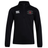 The Santa Rosa Youth Rugby Club 1/4 Zip Mid Layer Training Top by EMB Canterbury is a black pullover featuring the Canterbury logo on the right chest and the “Santa Rosa Youth Rugby” logo with a red rose on the left chest—a versatile rugby training top designed for both style and comfort.