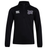 The Valley Panthers Girls Rugby Club 1/4 Zip Mid Layer Training Top by EMB Canterbury is a black pullover featuring the Canterbury logo on the left chest and the Valley Panthers Girls Rugby Club logo on the right chest—ideal for rugby training or custom team sportswear that showcases pride and performance.