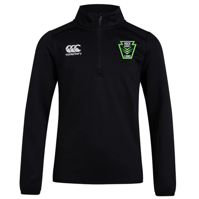 Black Rock Rugby Club 1/4 Zip Mid Layer Training Top by Canterbury with a club logo on the left chest.