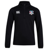 The SWFL Lady Hammerheads Club 1/4 Zip Mid Layer Training Top by WRS Canterbury features the Canterbury logo on the right chest and the Hammerheads logo on the left—perfect for rugby training.