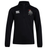 The Birmingham Iron Women's Football Club 1/4 Zip Mid Layer Training Top by EMB Canterbury is a black long-sleeve top featuring the CCC Club logo on the right chest and the "IRON" helmet logo on the left.