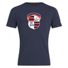The Illinois Womens RFC Club Plain Tee by WRS Canterbury is a navy blue shirt made from a premium cotton-heavy blend, featuring a red and white "IWRFC" emblem and "EST. 1973" text, ideal for those who love timeless CCC Club Plain T-shirt style and quality.
