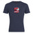 The Marysville Rhinos Club Plain Tee by WRS Canterbury is a navy blue T-shirt made from premium cotton blend featuring the "Marysville RFC Rhinos" logo with a rhino and star on the front.