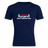 The USA Para Powerlifting Club Plain Tee by Canterbury from WRS Canterbury is a navy blue cotton blend shirt with "USA Para Powerlifting" and a red, white, and blue barbell graphic—great as a customizable or classic tee.