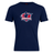 The Nebraska Rugby Referee Society Club Plain Tee by WRS Canterbury is a navy blue cotton blend shirt featuring the society logo with a referee silhouette and bold text on the front.