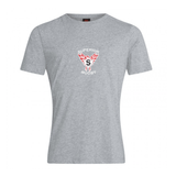 The WRS Canterbury Superior Rugby Club Plain Tee is a gray short-sleeved cotton-blend t-shirt with a winged "S" logo on the chest.