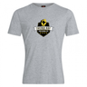 The Chicago Riot Club Plain Tee by WRS Canterbury is a gray cotton-blend shirt with a bold black and yellow "Chicago Riot Rugby Football Club" fist and five-star logo on the chest.