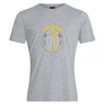 The Spartan Youth Rugby Club Plain Tee by WRS Canterbury is a gray cotton blend shirt featuring a stylized Spartan helmet and "SPARTAN YOUTH ACADEMY" in yellow and white on the front.