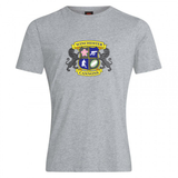 The WRS Canterbury Winchester Cannons Club Plain Tee is a gray cotton blend t-shirt with a chest crest and four symbols, featuring the words "Winchester Cannons.