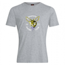 The Hornets Rugby Club 1977 Club Plain Tee by Canterbury from WRS Canterbury is a gray cotton blend shirt showcasing a yellow hornet graphic and “Hornets Rugby Club 1977” printed on the chest. This customizable t-shirt unites classic comfort with club spirit.