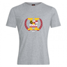 WRS Canterbury Potomac Exiles Rugby Club Plain Tee: a gray cotton blend t-shirt featuring a crest with the Maryland and D.C. flags, red laurel branches, and "2014" printed below the design.
