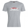 The WRS Canterbury USA Para Powerlifting Club Plain Tee by Canterbury is a gray cotton blend T-shirt featuring "USA Para Powerlifting" with a barbell graphic in the word "USA.