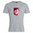 The Montgomery Bucks Griffins Club Plain Tee by WRS Canterbury is a light grey cotton-blend customizable shirt featuring a maroon and white lion crest with “MBRFC” in blue above the lion.