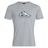 Grey cotton blend University of New Hampshire Club Plain Tee by Canterbury featuring a stylized wildcat logo above the text “MEN’S RUGBY.”