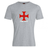 WRS Canterbury's SF CDME Rugby Club Plain Tee is a gray cotton blend shirt featuring a central red cross emblem with subtle blue details above the white "CDME RUGBY" text.