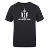The Highlanders Rugby NC Club Plain Tee by WRS Canterbury features a black design with the text "Highlanders Rugby" and a logo of a sword and shield on the front. Crafted from premium cotton-heavy blend for optimum comfort and durability, this tee is also customizable, perfect for showcasing your unique team spirit.