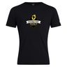 The Chicago Riot Club Plain Tee by WRS Canterbury is a black cotton-blend shirt with a yellow and white "Chicago Riot Rugby Football Club" logo featuring a raised fist and stars on the front.