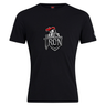 The Birmingham Iron Women's Football Club Plain Tee by WRS Canterbury is a black cotton blend shirt featuring the team's logo—ideal as a customizable tee for fans.