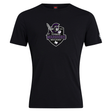 The Cypress Warriors Men's Rugby Club Plain Tee by WRS Canterbury features a helmeted warrior and shield "Cypress Warriors Men's Rugby 2024" logo on black cotton-blend. Customizable for team spirit.