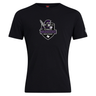 The Cypress Warriors Men's Rugby Club Plain Tee by WRS Canterbury features a helmeted warrior and shield "Cypress Warriors Men's Rugby 2024" logo on black cotton-blend. Customizable for team spirit.