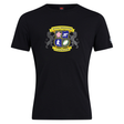 The Winchester Cannons Club Plain Tee by WRS Canterbury is a black cotton blend shirt with a colorful sports and nature crest on the chest.