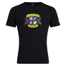 The Winchester Cannons Club Plain Tee by WRS Canterbury is a black cotton blend shirt with a colorful sports and nature crest on the chest.