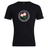 The Society of Iowa Rugby Referees Club Plain Tee by Canterbury, from WRS Canterbury, is a black cotton-blend t-shirt featuring a round logo with two pink flowers and green leaves. The logo displays the text “Society of Iowa Rugby September S.I.R.R.” This stylish and comfortable tee is perfect for rugby fans and everyday wear.
