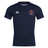 Navy-blue SF CDME Rugby Club Dry Tee by Canterbury, featuring advanced Vapodri Technology for superior moisture management, a white EMB Canterbury logo on the right chest, and a red cross emblem with "CDME RUGBY" text on the left chest.