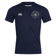 The New Saint Andrews College Club Dry Tee by EMB Canterbury is a navy blue short-sleeve athletic shirt featuring a white Canterbury logo and the “New Saint Andrews RFC” crest on the chest. Made with Vapodri Technology, this Club Dry T-Shirt offers breathable comfort to keep you cool during intense workouts.