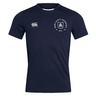 The New Saint Andrews College Club Dry Tee by EMB Canterbury is a navy blue short-sleeve athletic shirt featuring a white Canterbury logo and the “New Saint Andrews RFC” crest on the chest. Made with Vapodri Technology, this Club Dry T-Shirt offers breathable comfort to keep you cool during intense workouts.