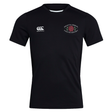 Introducing the Santa Rosa Youth Rugby Club Dry Tee by Canterbury. This black short-sleeve performance shirt from EMB Canterbury features a white Canterbury logo on the right chest and the “Santa Rosa Youth Rugby” emblem with a red rose on the left chest. Made as a Club Dry T-Shirt, it utilizes Vapodri Technology for breathability, helping to keep you cool and comfortable during every match or training session.