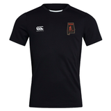 An EMB Canterbury Aging Alabama Rugby Players Club Dry Tee featuring a logo of the state of Alabama with a hockey player and the text “AARP” on the chest, designed with Vapodri Technology.